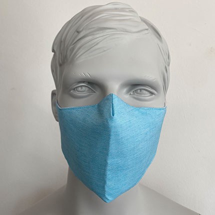 Breathing Mask With Nose Bridge – Light Turquoise – MaskedWorkers